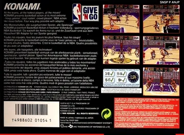NBA Give 'n Go (Europe) box cover back